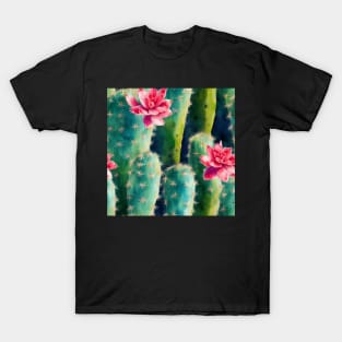 Watercolor cactus plant cactus pattern T-Shirt